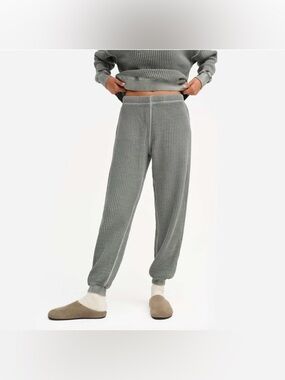 MATE THE LABEL GUARANTEED AUTHENTIC ORGANIC WAFFLE RELAXED JOGGERS FOREST S